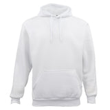 Adult Unisex Men's Basic Plain Hoodie Pullover Sweater Sweatshirt Jumper XS-8XL, White, 4XL