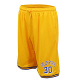 Men's Basketball Sports Shorts Gym Jogging Swim Board Boxing Sweat Casual Pants, Yellow - Los Angeles 24, M