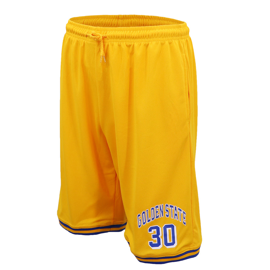 Men's Basketball Sports Shorts Gym Jogging Swim Board Boxing Sweat Casual Pants, Yellow - Los Angeles 24, M