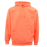 Adult Unisex Men's Basic Plain Hoodie Pullover Sweater Sweatshirt Jumper XS-8XL, Peach, M