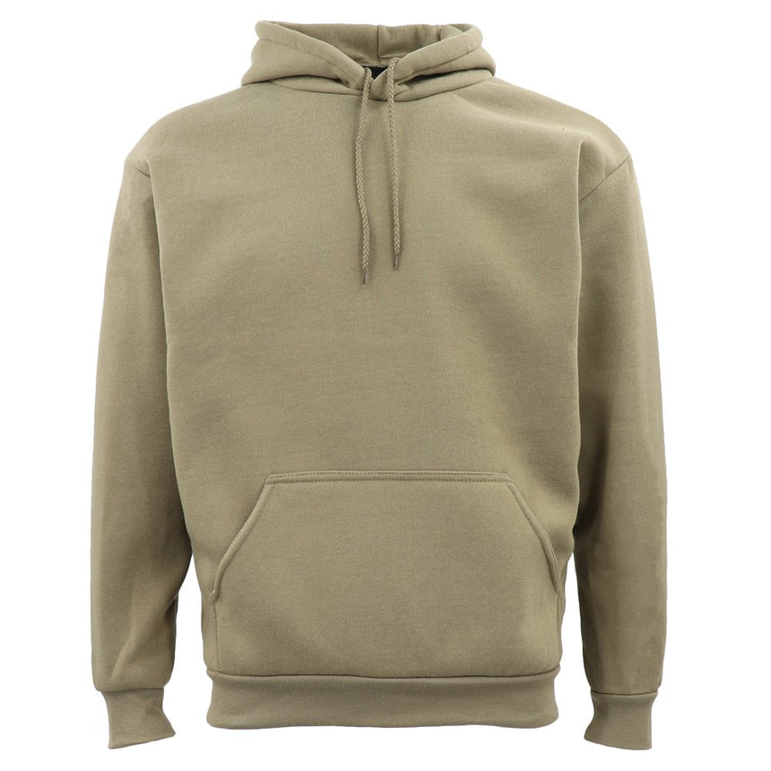 Adult Unisex Men's Basic Plain Hoodie Pullover Sweater Sweatshirt Jumper XS-8XL, Light Olive, XL