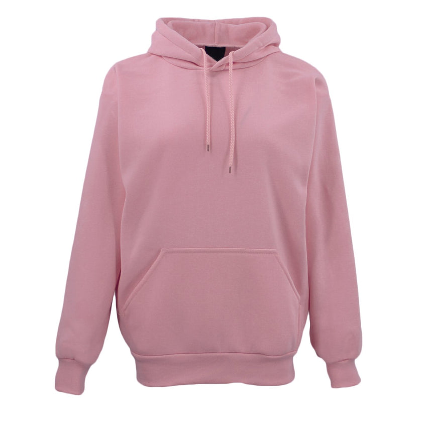 Adult Unisex Men's Basic Plain Hoodie Pullover Sweater Sweatshirt Jumper XS-8XL, Dusty Pink, 2XL