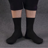 10 Pairs Men's Women's Cotton Breathable Crew Length Socks Work Business Cushion, Black