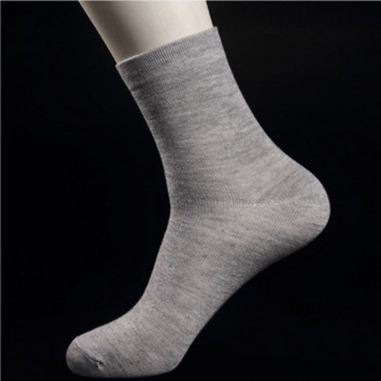 10 Pairs Men's Women's Cotton Breathable Crew Length Socks Work Business Cushion, Dark Grey