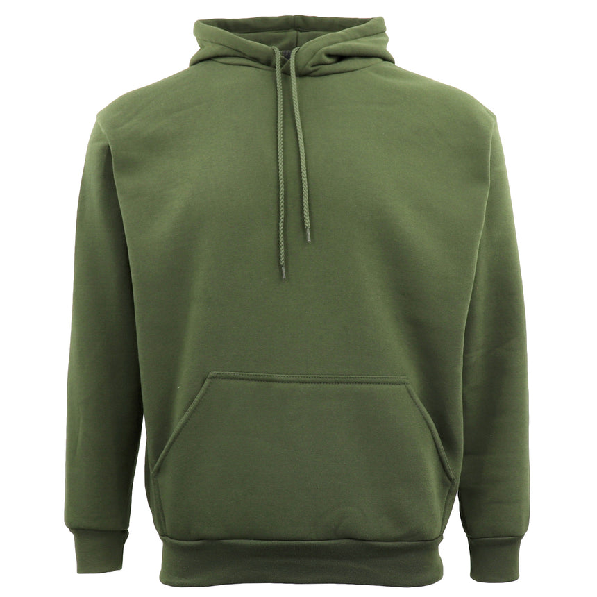 Adult Unisex Men's Basic Plain Hoodie Pullover Sweater Sweatshirt Jumper XS-8XL, Olive, S