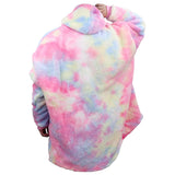 Oversized Soft Pullover Plain Hoodie Warm Fleece Blanket Plush Winter Sweatshirt, Blue Tie-Dye, Adult