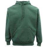 Adult Unisex Men's Basic Plain Hoodie Pullover Sweater Sweatshirt Jumper XS-8XL, Dark Green, 2XL