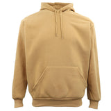 Adult Unisex Men's Basic Plain Hoodie Pullover Sweater Sweatshirt Jumper XS-8XL, Tan, S