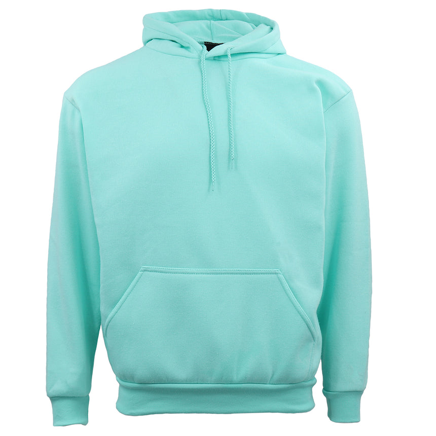 Adult Unisex Men's Basic Plain Hoodie Pullover Sweater Sweatshirt Jumper XS-8XL, Mint, S