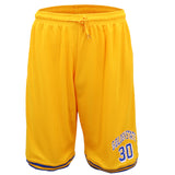 Men's Basketball Sports Shorts Gym Jogging Swim Board Boxing Sweat Casual Pants, Yellow - Golden State 30, 2XL