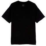 Adult 100% Cotton T-Shirt Unisex Men's Basic Plain Blank Crew Tee Tops Shirts, Black, XL