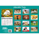 Adorable Dogs 2024 Rectangle Wall Calendar 16 Months Planner Cute Animal Photos