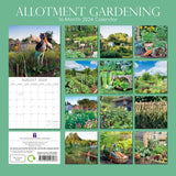 Allotment Gardening - 2024 Square Wall Calendar 16 Months Floral Planner Gift