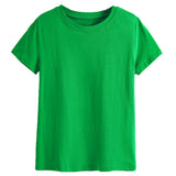 Adult 100% Cotton T-Shirt Unisex Men's Basic Plain Blank Crew Tee Tops Shirts, Green, M