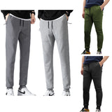 Men's Fleece Slim Trackpant Sport Joggers w Zipped Pockets Gym Casucal Trousers, Black, XS