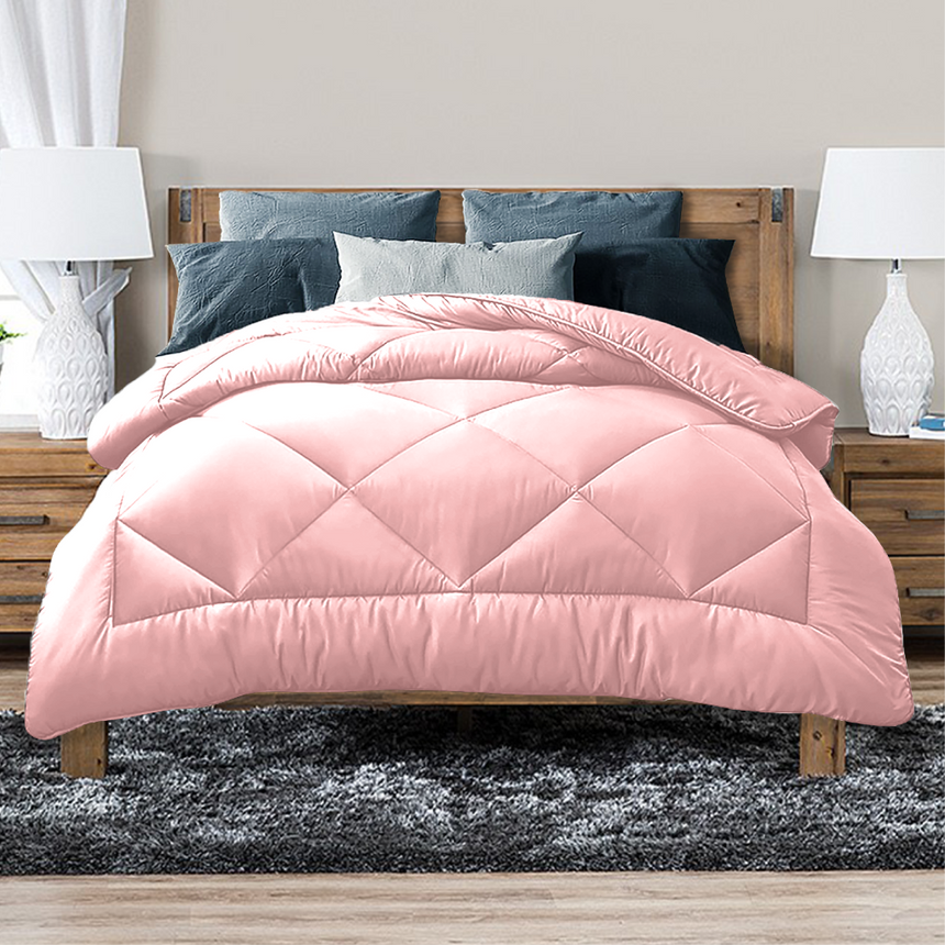 Luxor Australian Made All Season Blush 400GSM Bamboo Blend Quilt Queen