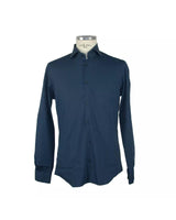 Luxury Designer Cotton Long Sleeve Shirt 44 IT Men