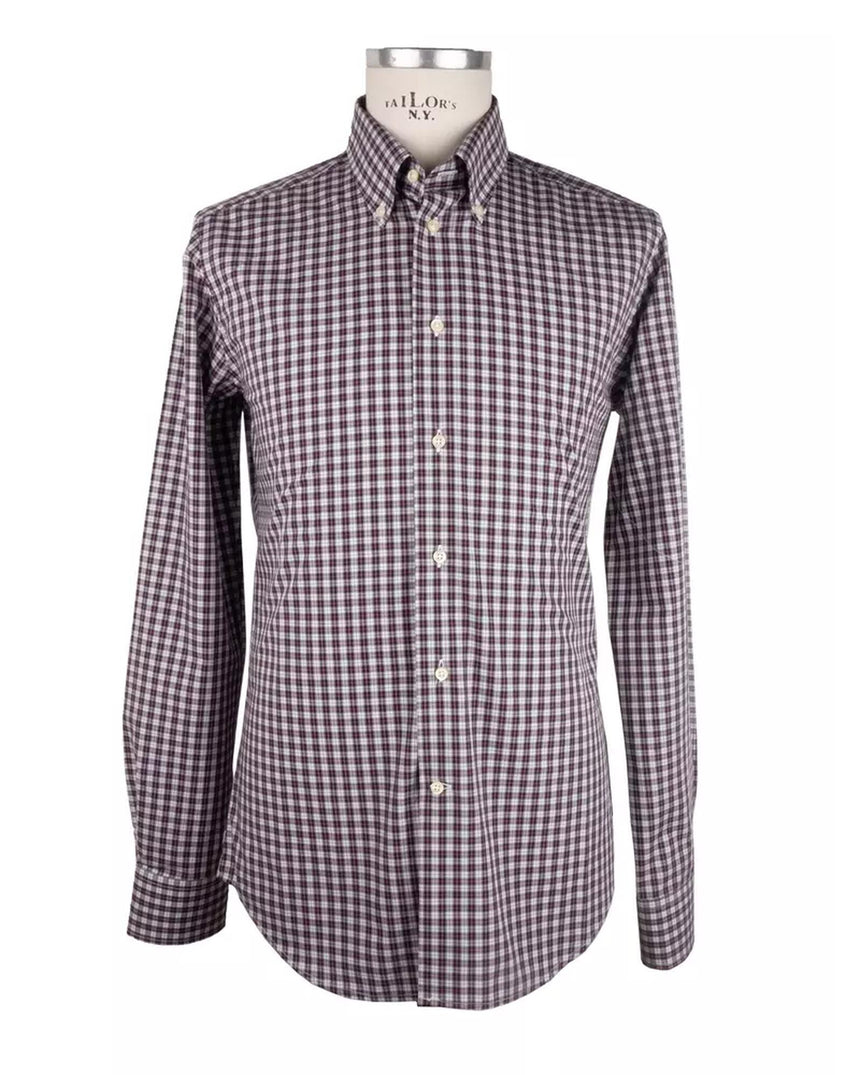 Milano Checkered Cotton Shirt 39 IT Men