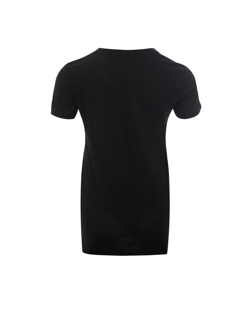 Black Wool T-Shirt with Short Sleeves 42 IT Women