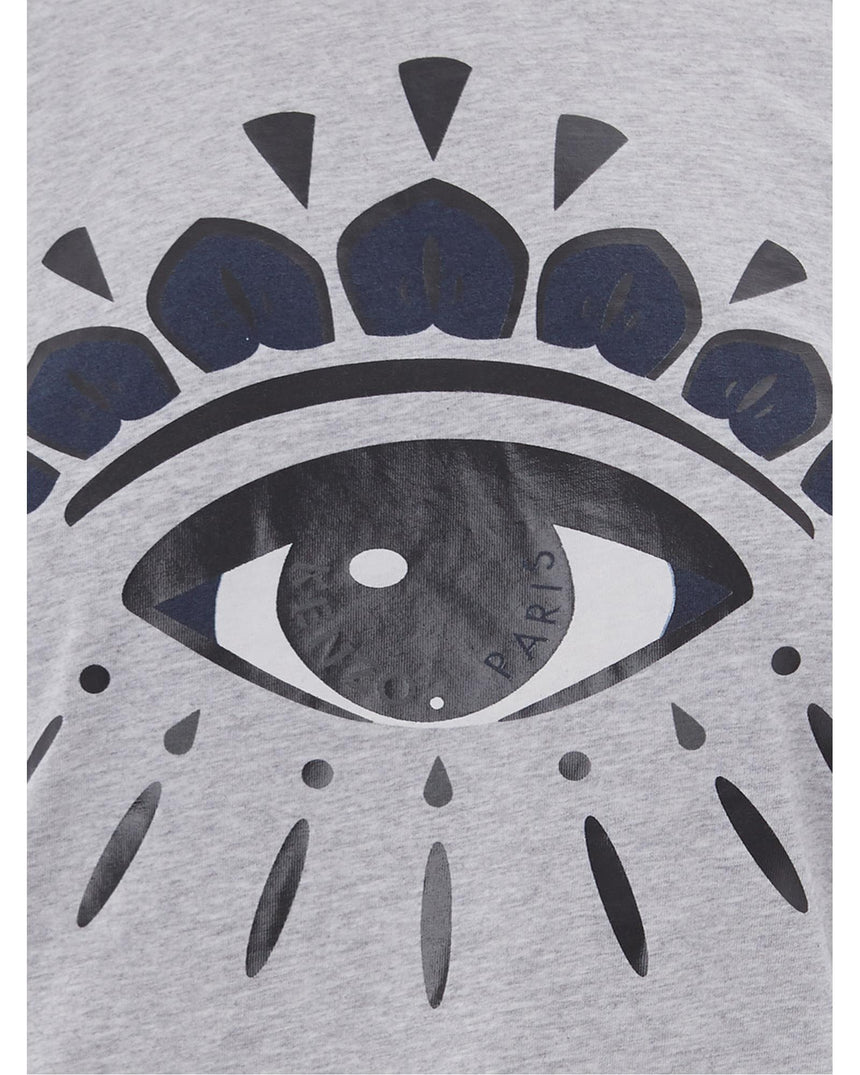 Authentic Kenzo Eye Print T-Shirt in Grey S Women