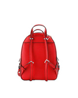 Michael Kors Women's Jaycee Mini XS Bright Red Pebbled Leather Zip Pocket Backpack Bag - One Size