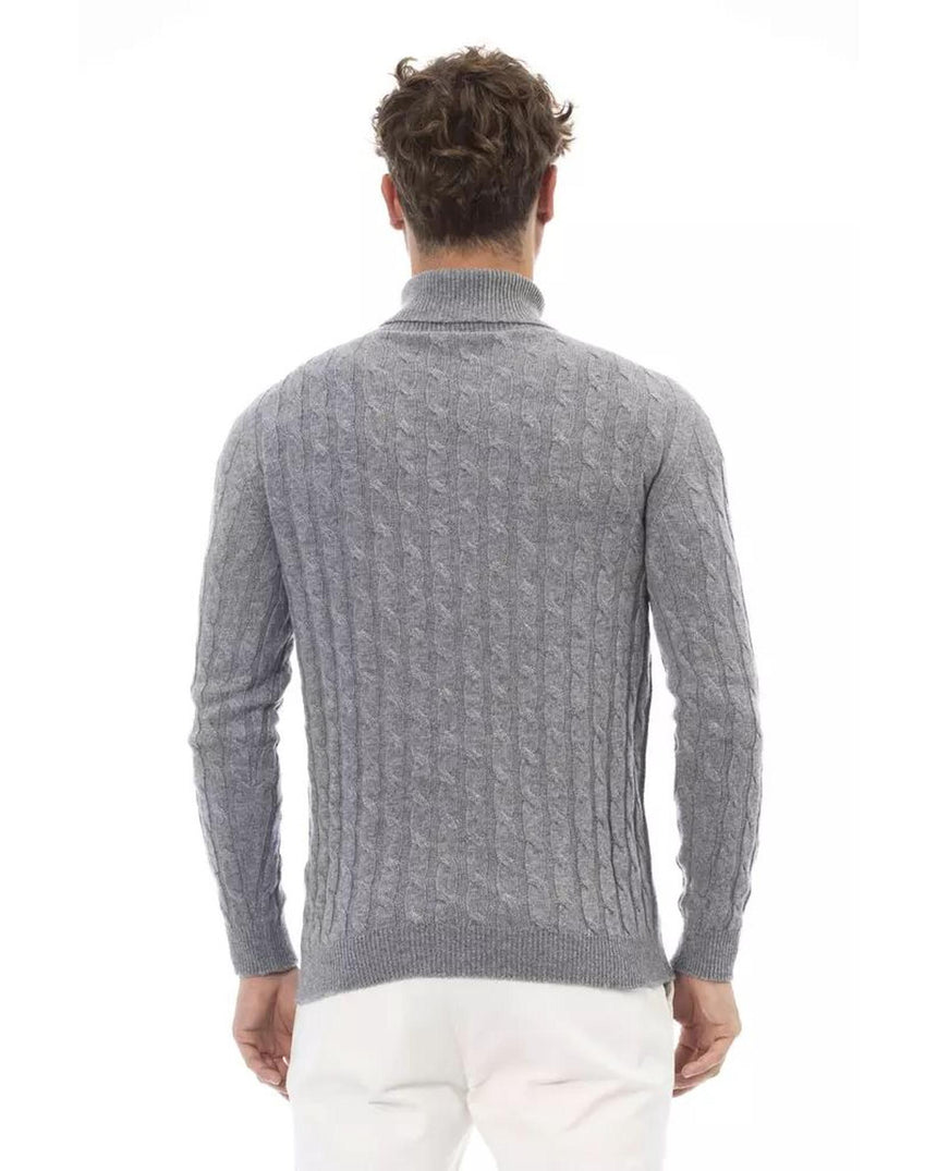 Alpha Studio Men's Gray Viscose Sweater - 50 IT