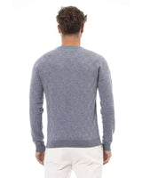 Alpha Studio Men's Light Blue Viscose Sweater - 50 IT