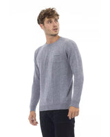 Alpha Studio Men's Light Blue Viscose Sweater - 46 IT