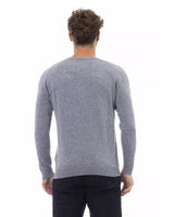 Alpha Studio Men's Light Blue Viscose Sweater - 46 IT