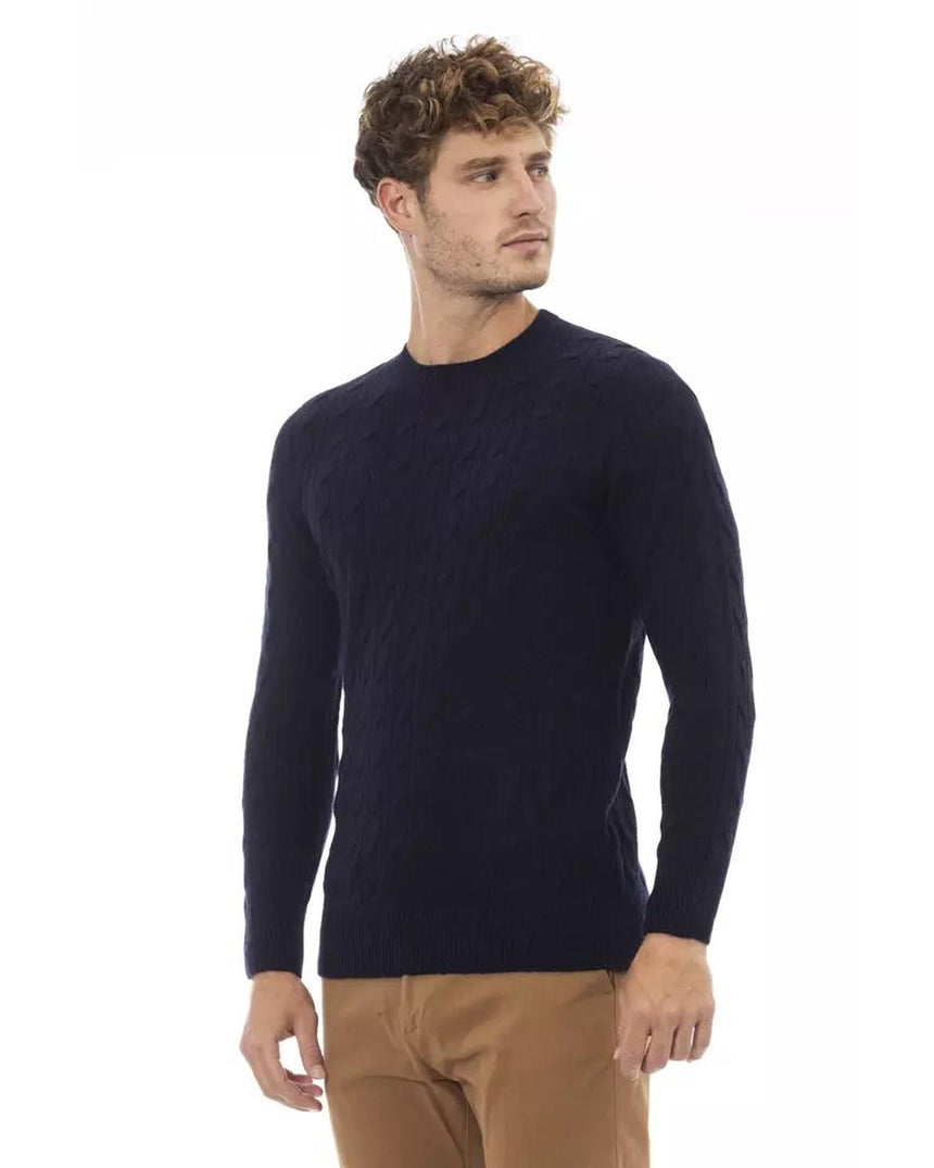 Alpha Studio Men's Blue Viscose Sweater - 50 IT