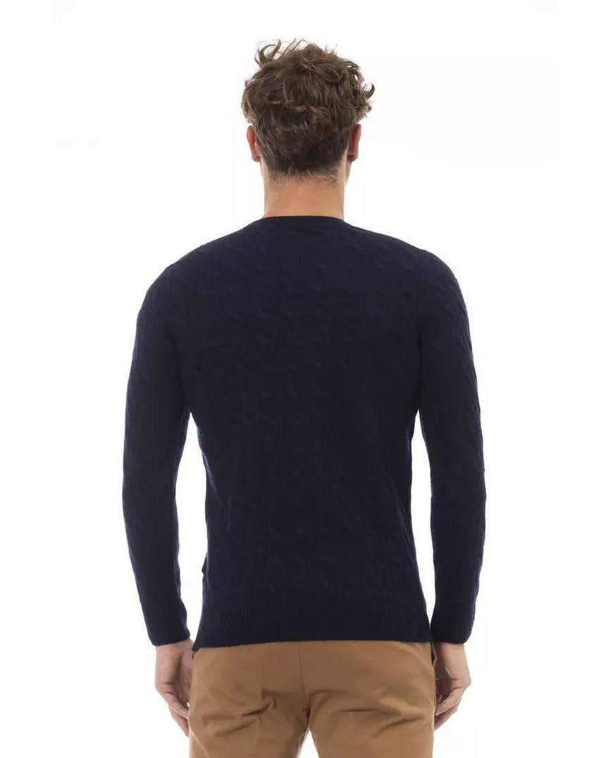 Alpha Studio Men's Blue Viscose Sweater - 50 IT