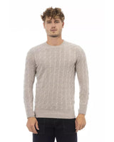 Alpha Studio Men's Beige Viscose Sweater - 50 IT