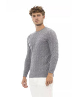 Alpha Studio Men's Gray Viscose Sweater - 46 IT