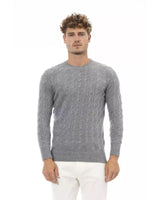 Alpha Studio Men's Gray Viscose Sweater - 50 IT