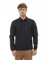 Alpha Studio Men's Gray Wool Shirt - 48 IT