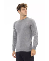 Alpha Studio Men's Gray Viscose Sweater - 48 IT