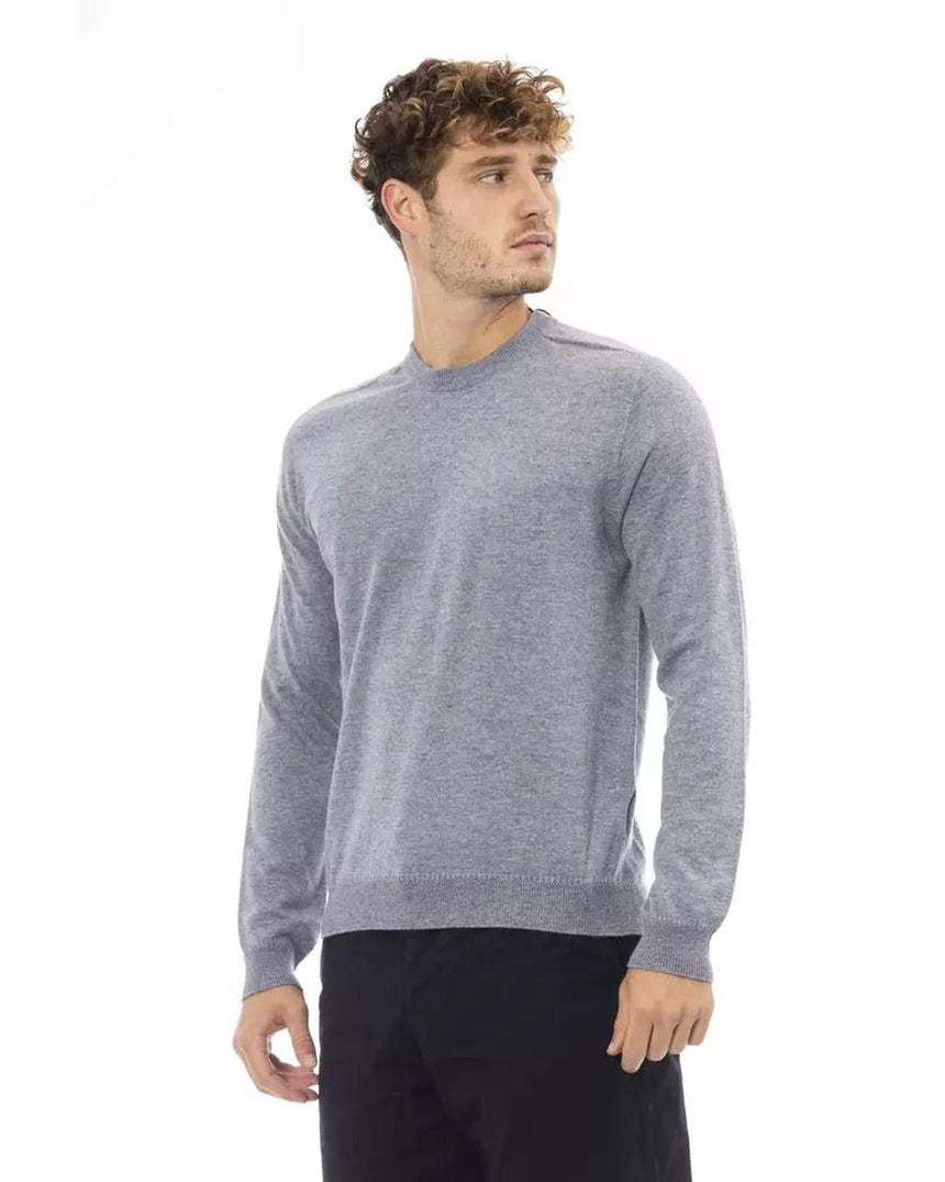 Alpha Studio Men's Light Blue Viscose Sweater - 50 IT