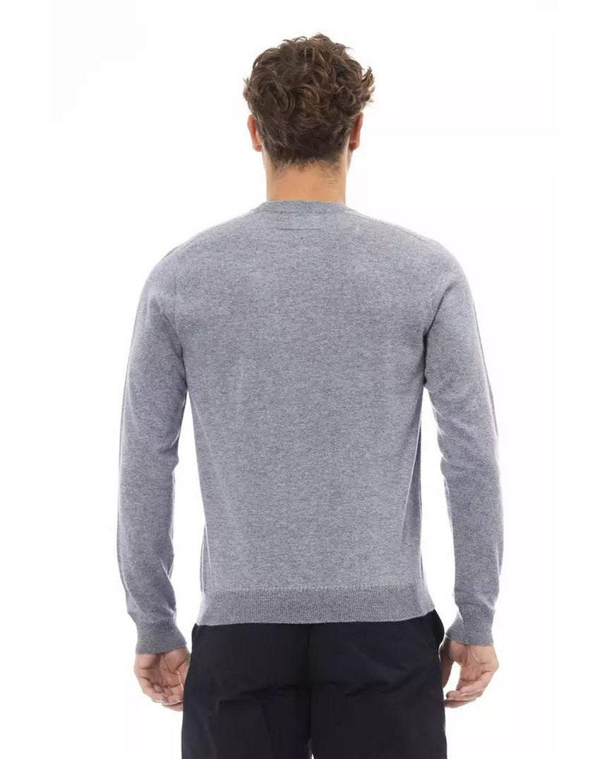 Alpha Studio Men's Light Blue Viscose Sweater - 50 IT