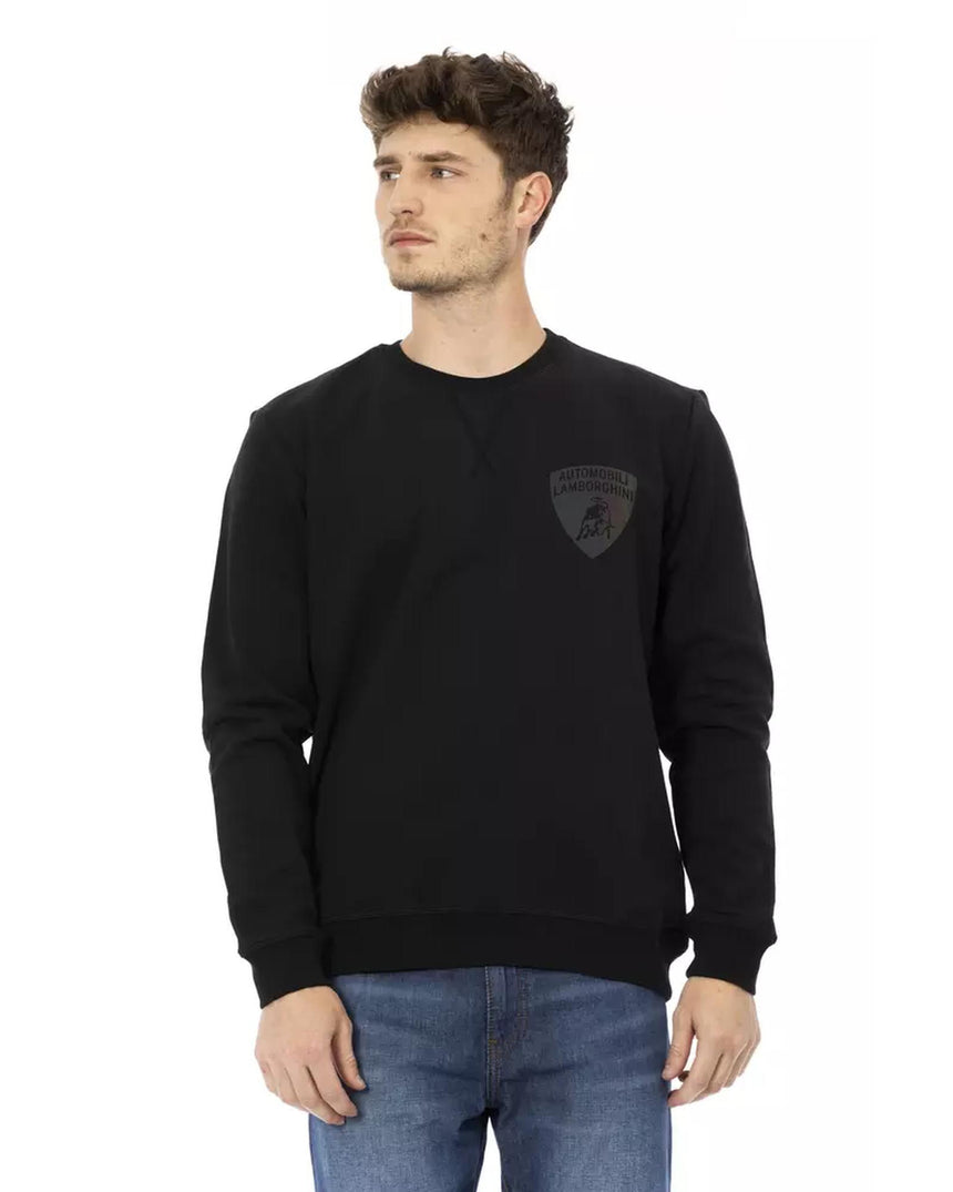 Logo-print Crewneck Sweatshirt with Ribbed Cuffs and Rear Lettering XL Men