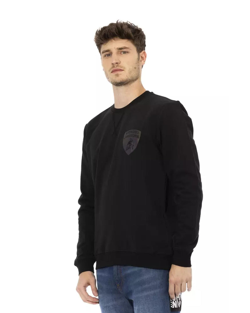 Logo-print Crewneck Sweatshirt with Ribbed Cuffs and Rear Lettering XL Men