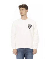 Logo Print Crewneck Sweatshirt with Ribbed Cuffs L Men