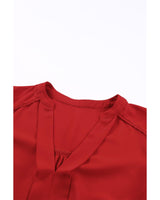 Azura Exchange Half Sleeve V Neck Blouse - M