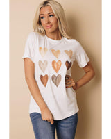 Azura Exchange Kind Heart Print T-shirt - 2XL