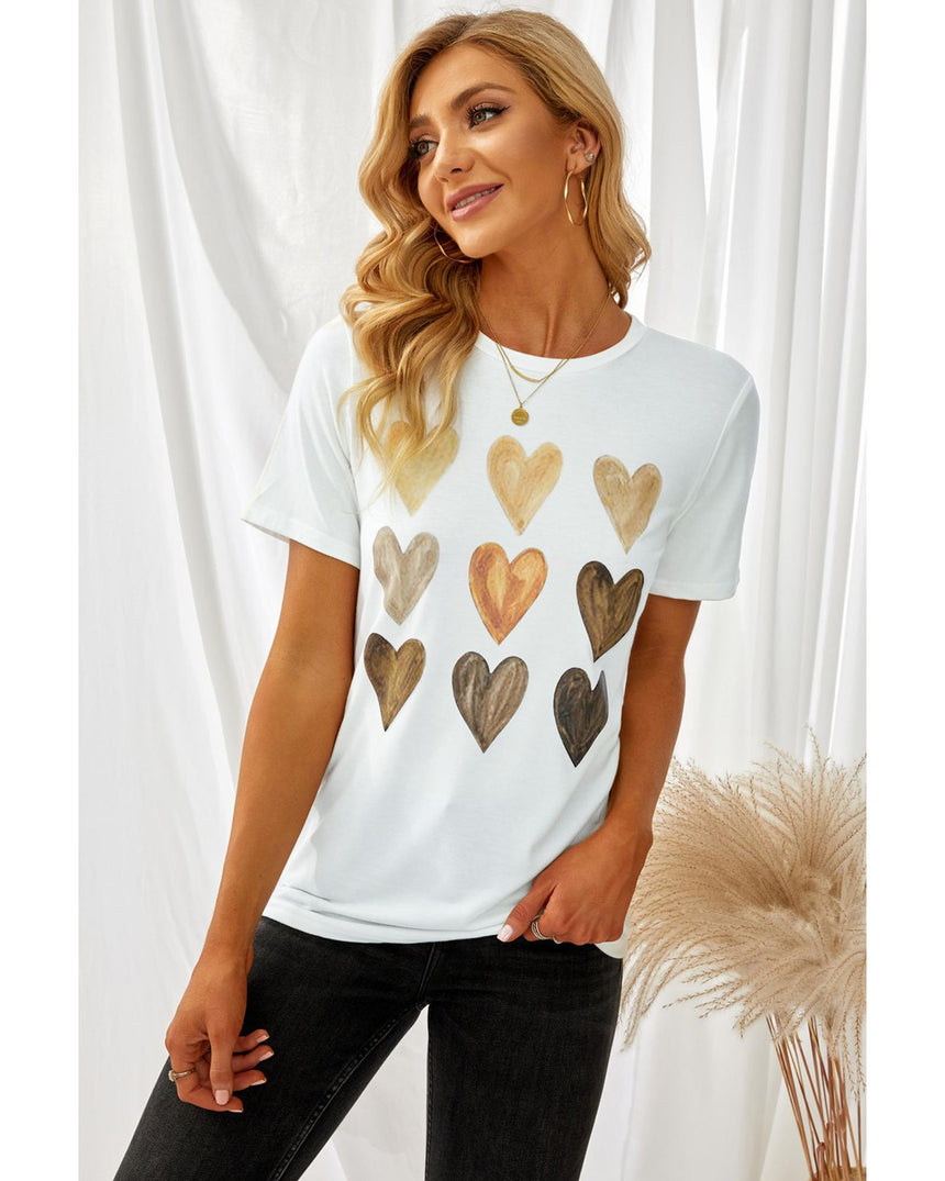 Azura Exchange Kind Heart Print T-shirt - M