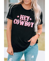 Azura Exchange Cowboy Letters Crew Neck T-shirt - 2XL