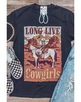 Azura Exchange LONG LIVE Cowgirls Graphic Print T-Shirt - 2XL