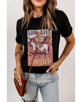 Azura Exchange LONG LIVE Cowgirls Graphic Print T-Shirt - 2XL