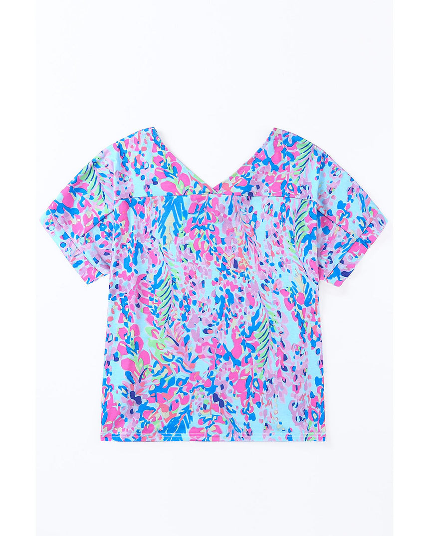 Azura Exchange Floral Print Oversized T-Shirt - L