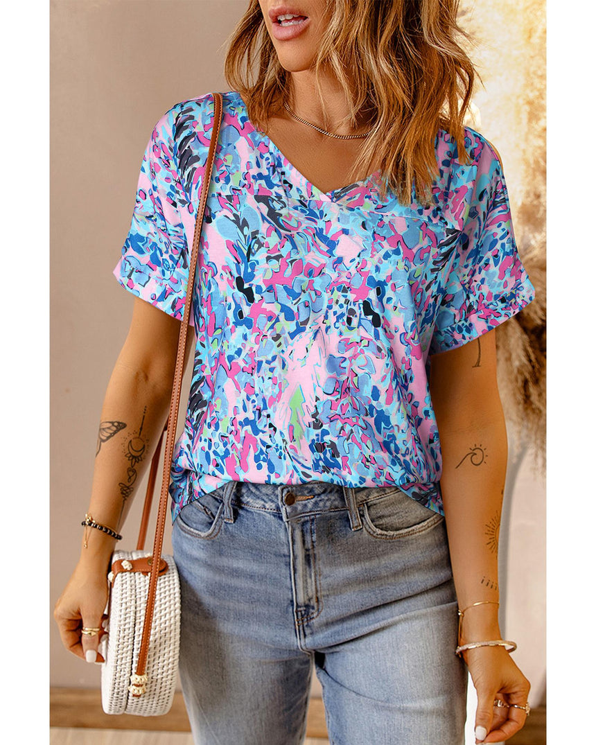 Azura Exchange Floral Print Oversized T-Shirt - L