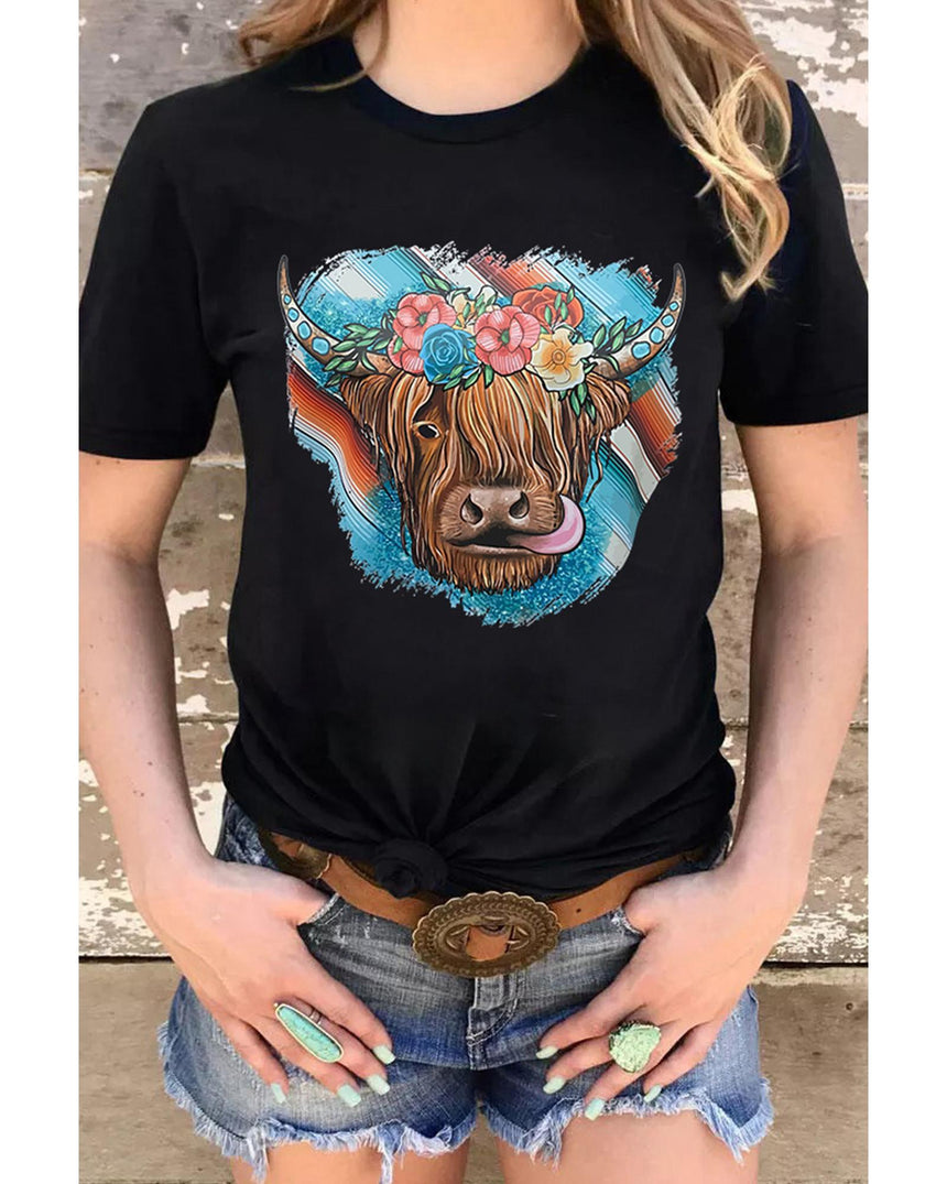 Azura Exchange Animal Head Graphic Western T-shirt - 2XL